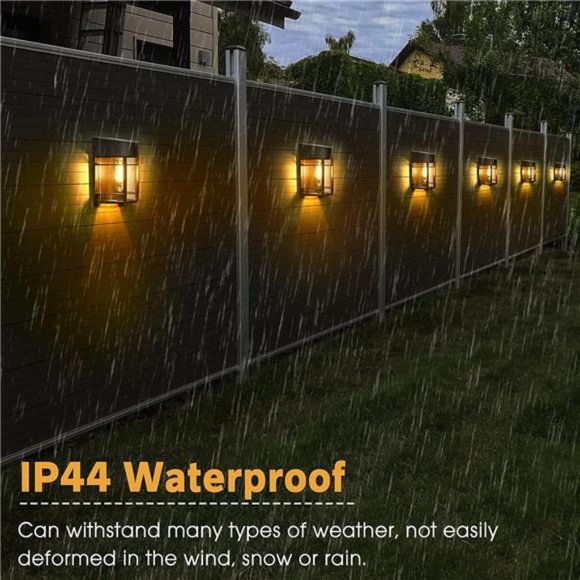 8 Pack Solar Fence Lights, LED Solar Outdoor Lights Waterproof Solar Deck Lights - Picture 5 of 5